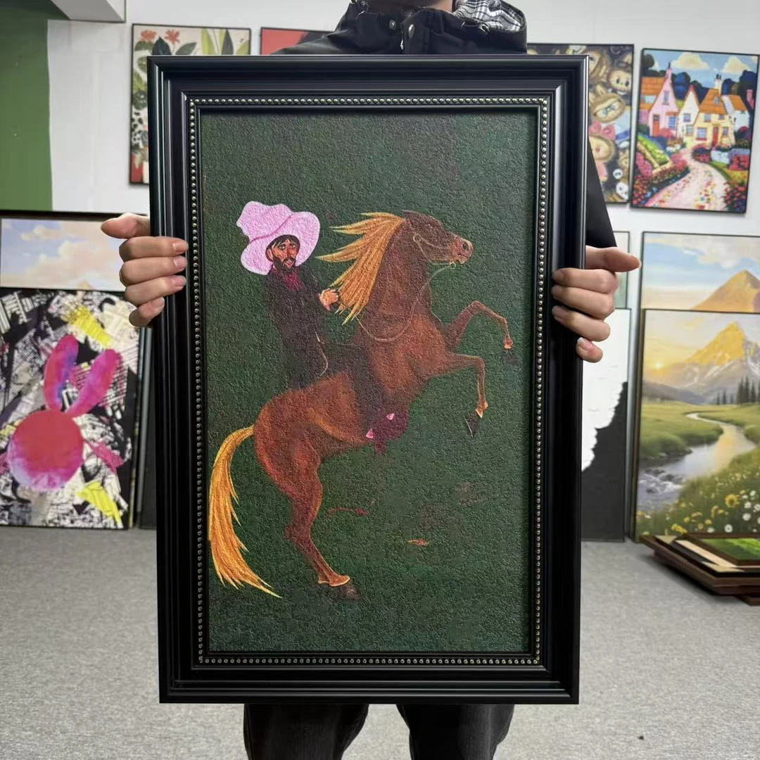 法式复古动物马装饰画适合客厅餐厅北欧风格小众艺术挂画146