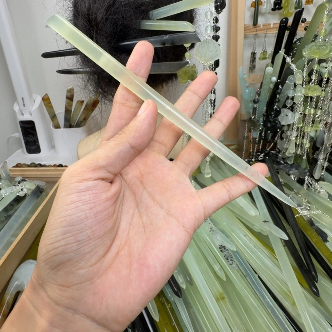 未镶嵌蛇纹石玉发饰