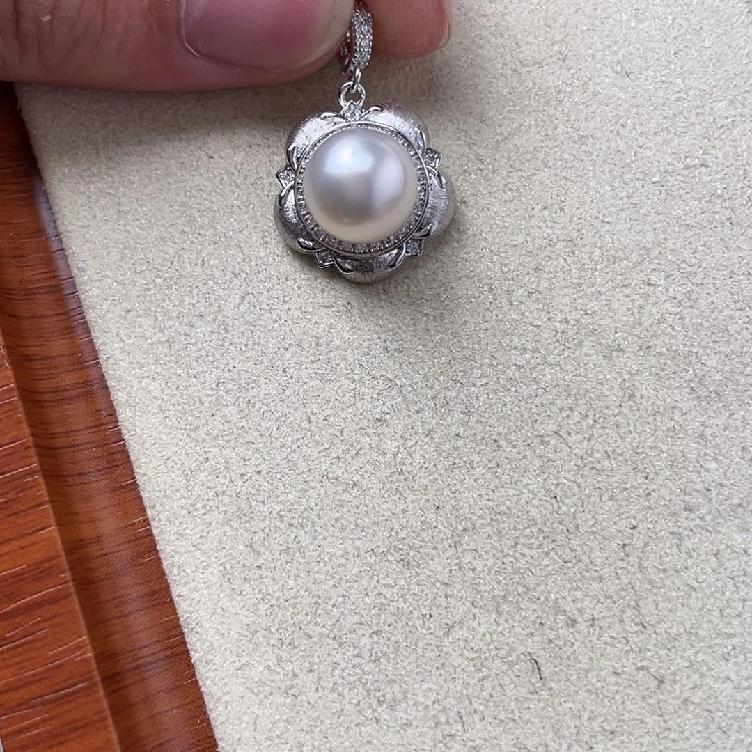 海水珍珠吊坠(不含链)银S925镶嵌