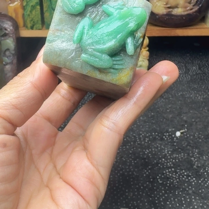 绝***笨老挝石青田老封门冻