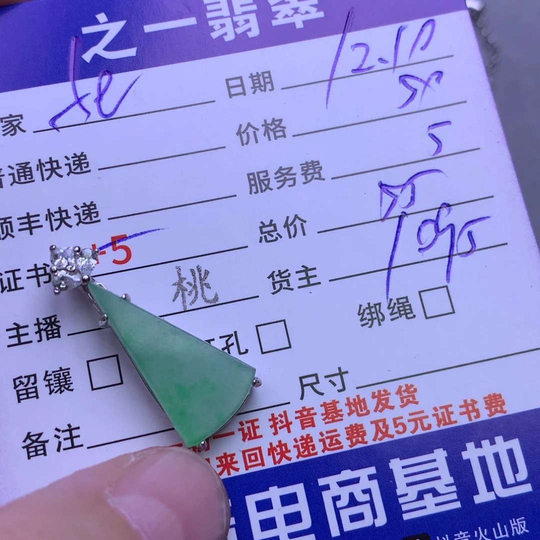 颈饰银S925镶嵌翡翠f****-