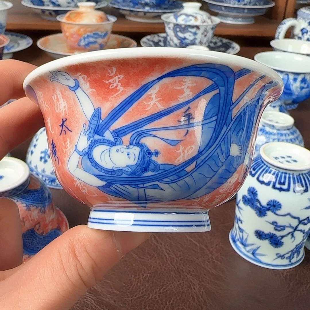 杯拓片红敦煌飞天