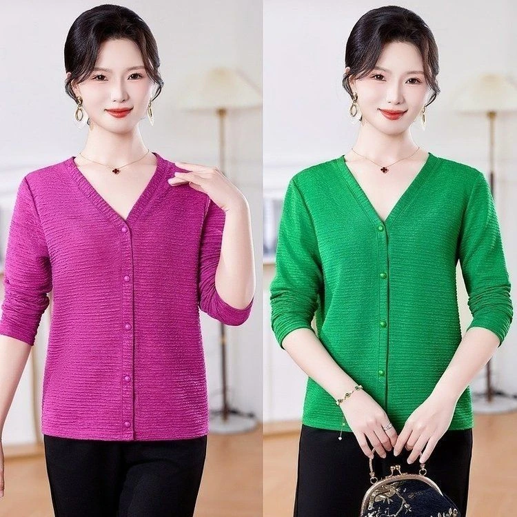 网红春季爆款针织开衫外套女新款V领纯色气质百搭短款外套洋气衣