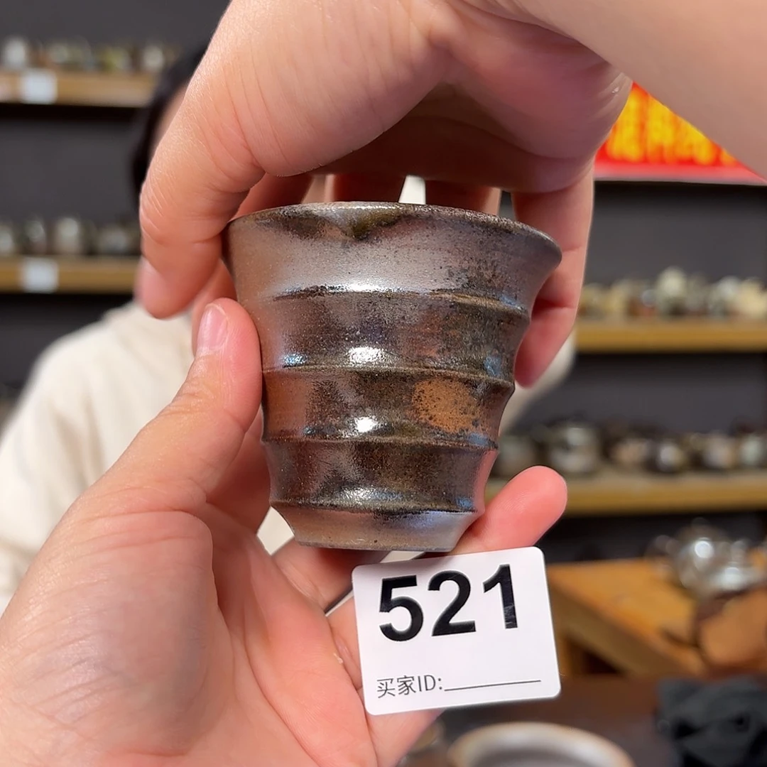 杯坭兴陶柴烧全手工原矿泥料杯