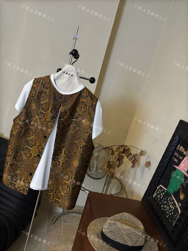 【忆熹】原创设计师款夏季套头马甲小众调性休闲百搭时尚老钱风