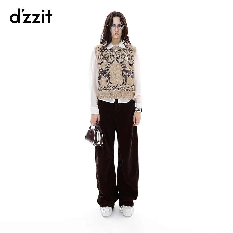 【商场同款新品】dzzit地素长袖衬衫25冬薄款白色上衣女3J4C4109B