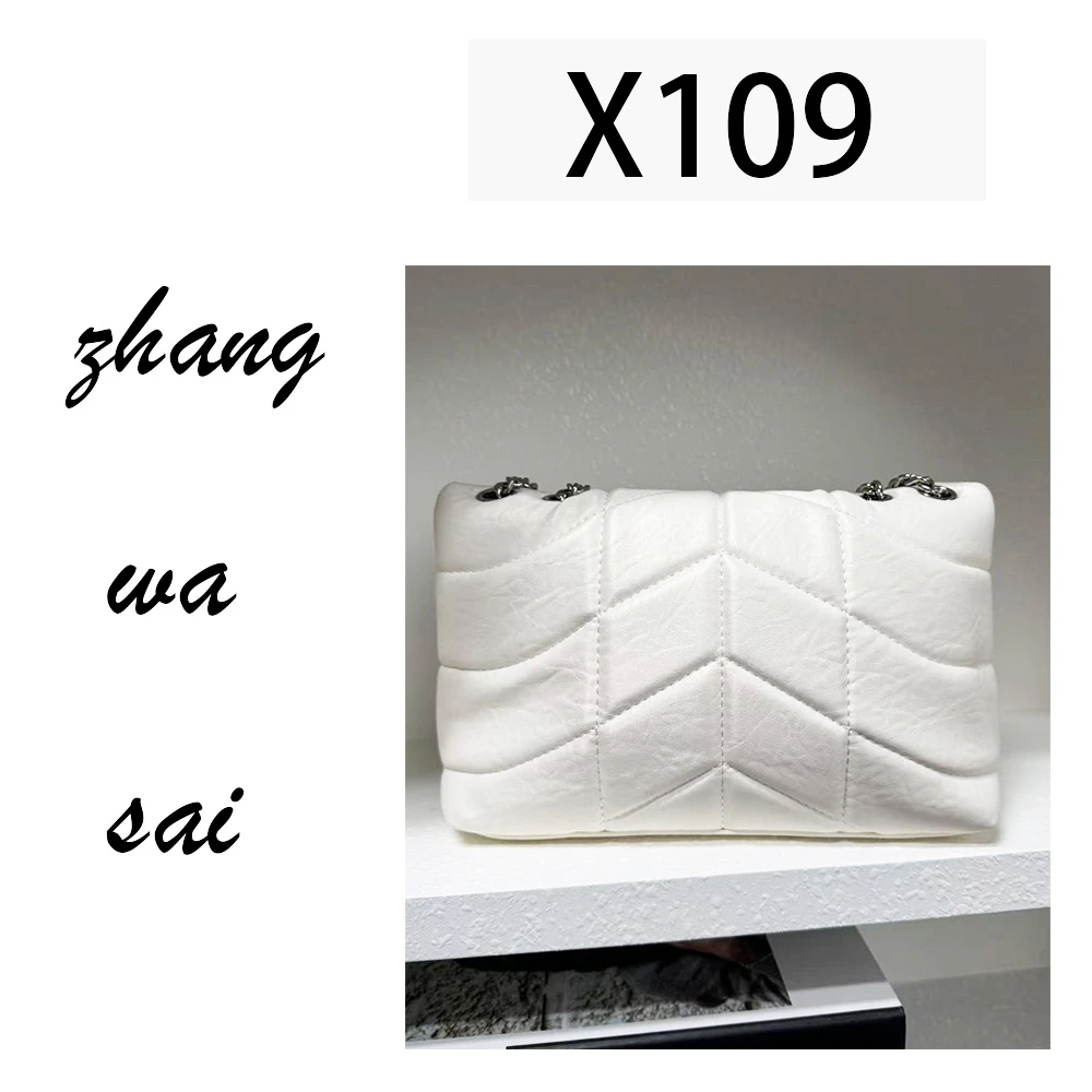 【  X109  】轻奢时尚单肩斜跨简单百搭女包-珠光白-云朵包