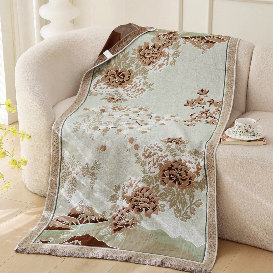 【春山居】80*160 新款纯棉纱布浴巾 四季通用 成人浴巾