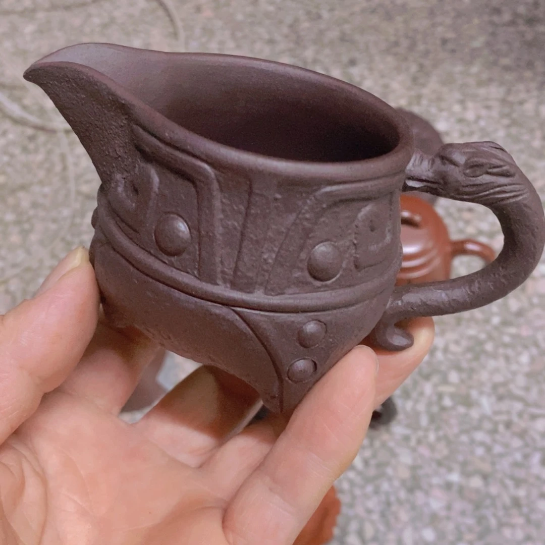 茶杯绿泥紫砂紫砂