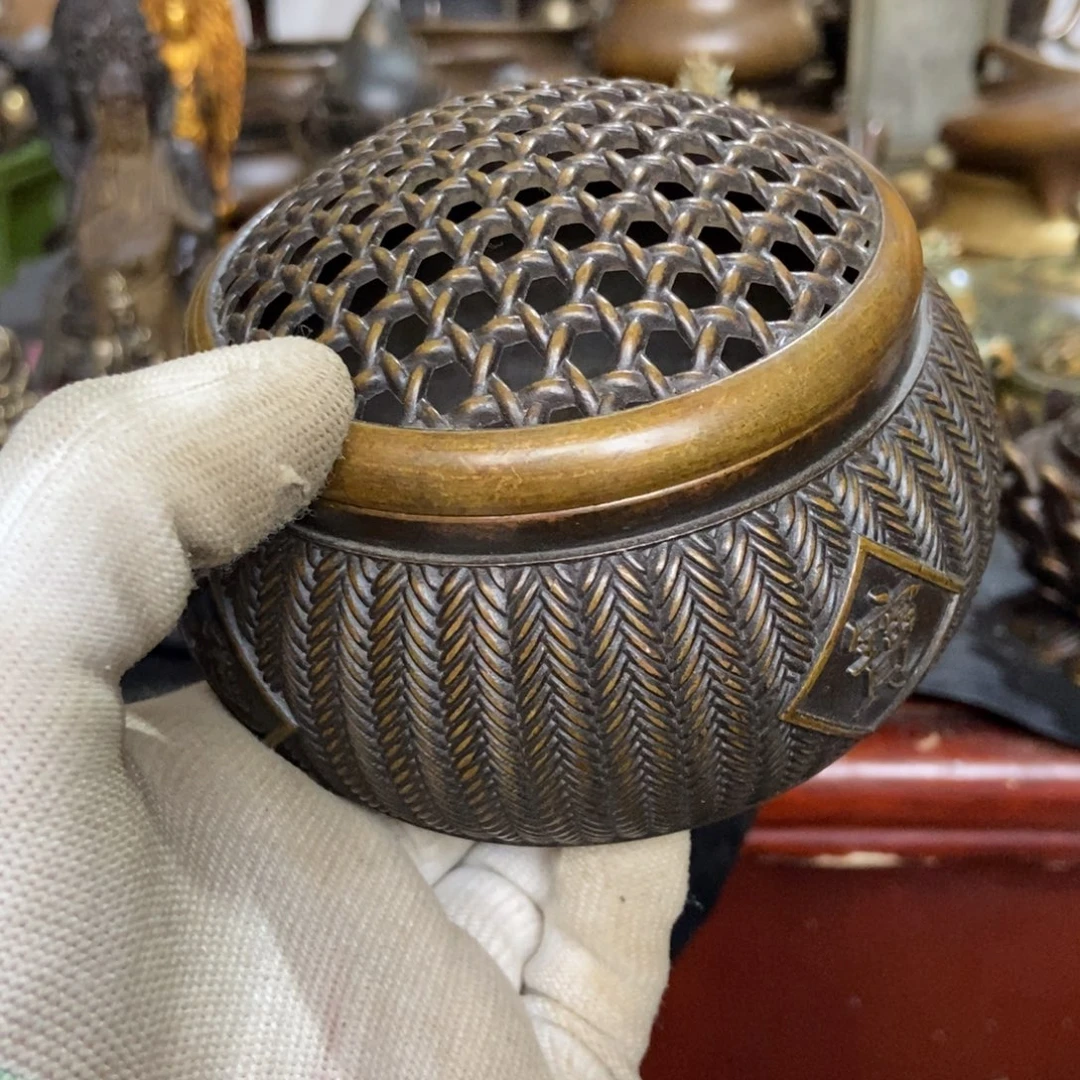 J***m铜器工艺品摆件香炉摆件