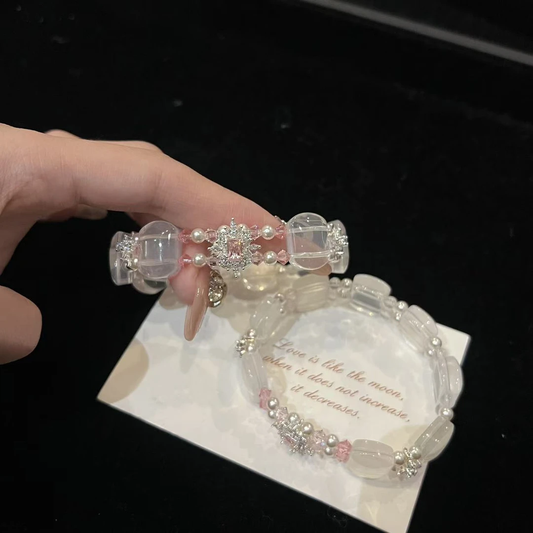 F961 粉晶手牌设计款手串 多样性发一