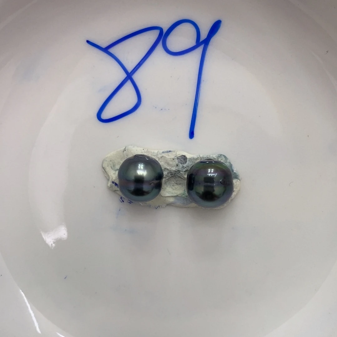 海水珍珠裸珠未镶嵌大溪地对珠9-10可定制瑶