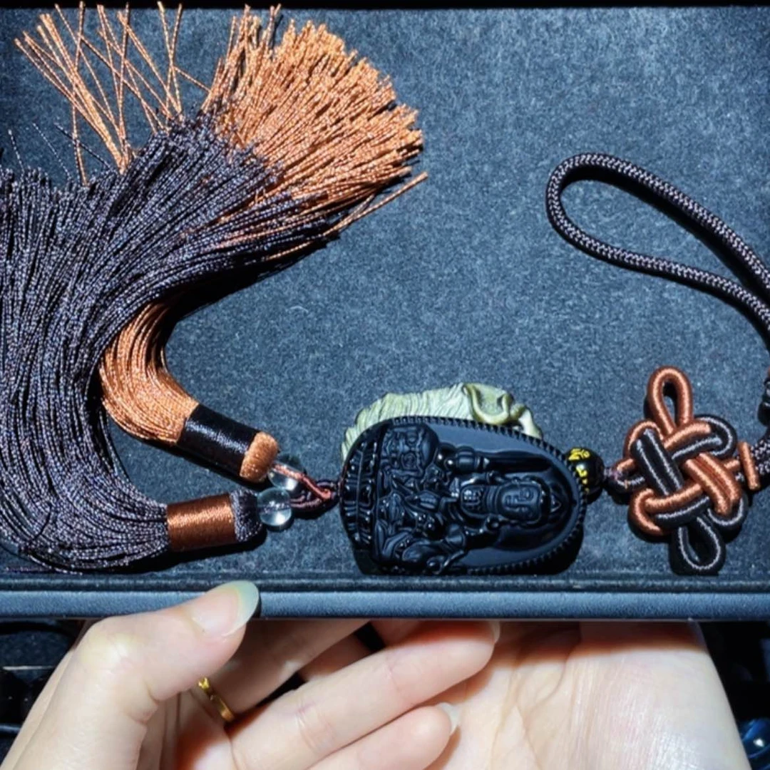 【闪购商品】黑曜岩未镶嵌套链•****月