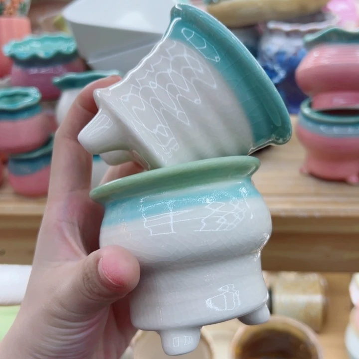 有孔，满10元发货多肉陶瓷花盆