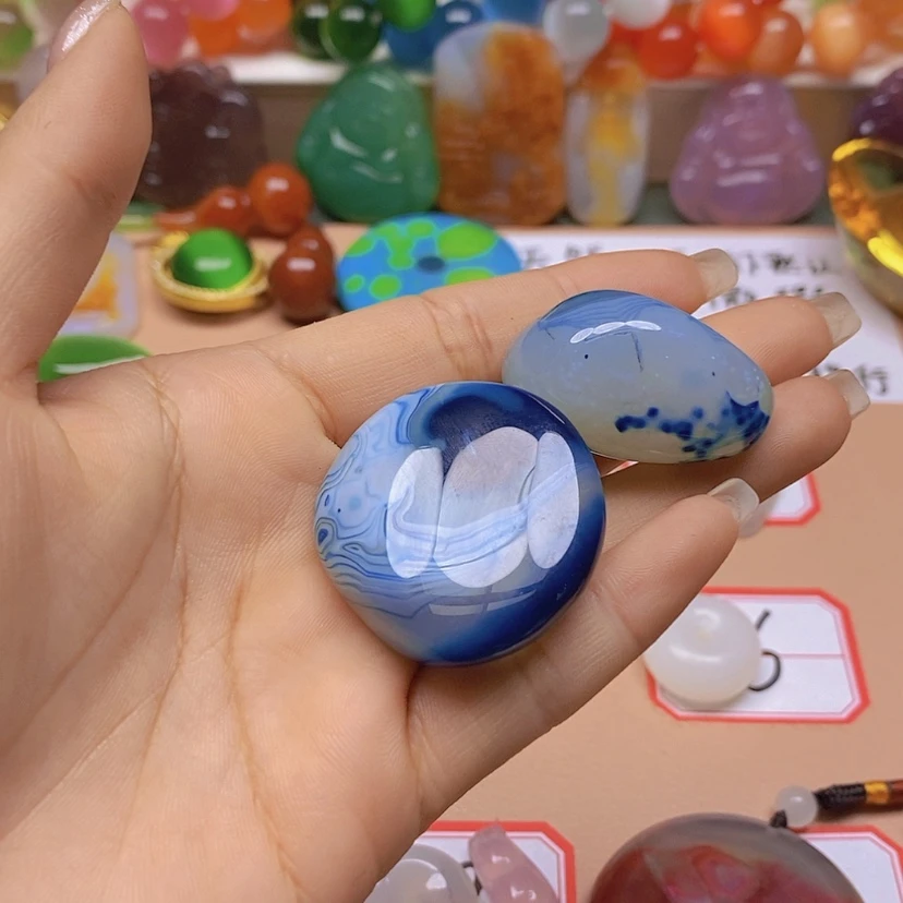 【闪购商品】玛瑙/玉髓玉牌未镶嵌月*