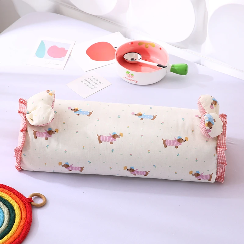 2025新款田园兔全棉纯棉双层纱卡通荞麦壳枕芯头儿童单只装护颈枕