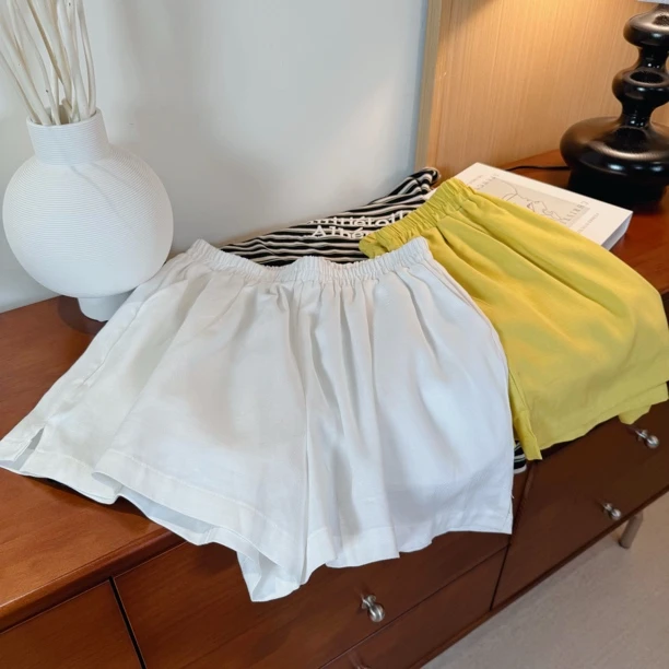 【亚麻短裤】防走光亚麻+天丝松弛感舒适透气百搭通勤短裤胖MM裤子