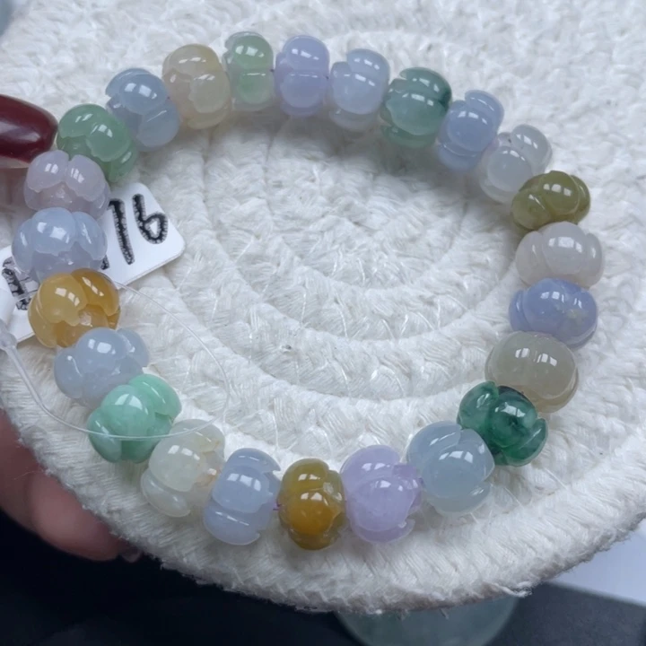 胡***照未镶嵌手链翡翠天然A货缅甸翡翠10.5