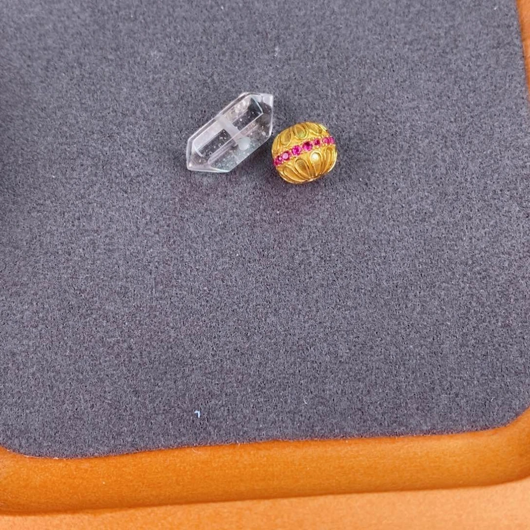 水晶珠宝半成品银S925镀金镶嵌