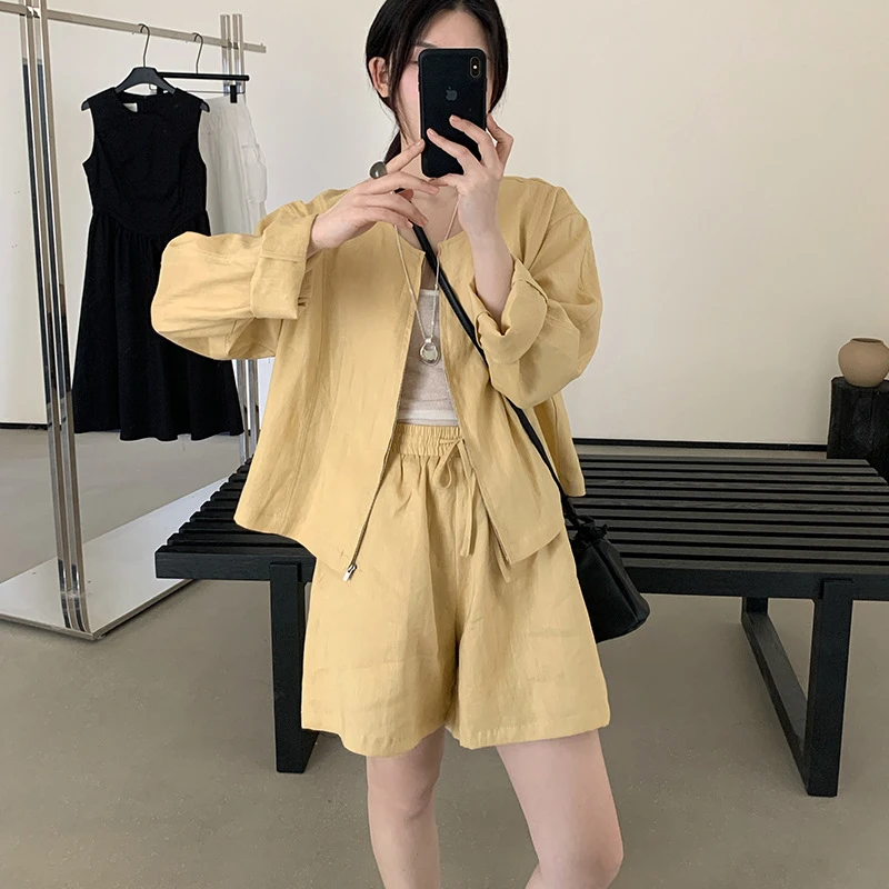 韩货-【摩登注解】春夏简约气质慵懒通勤小众设计感百搭套装/2061
