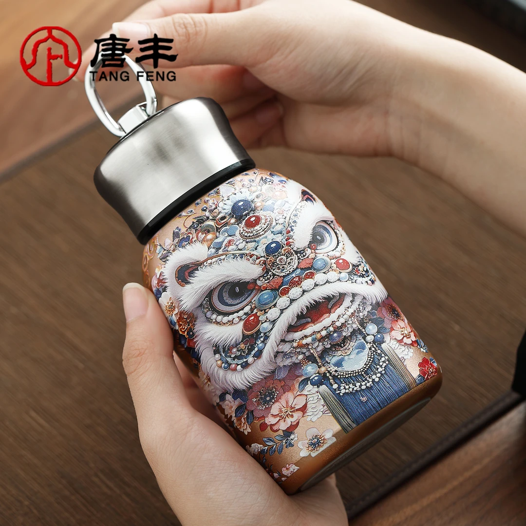 唐丰醒狮不锈钢保温杯个人专用国潮复古高级感便携迷你水杯随手杯
