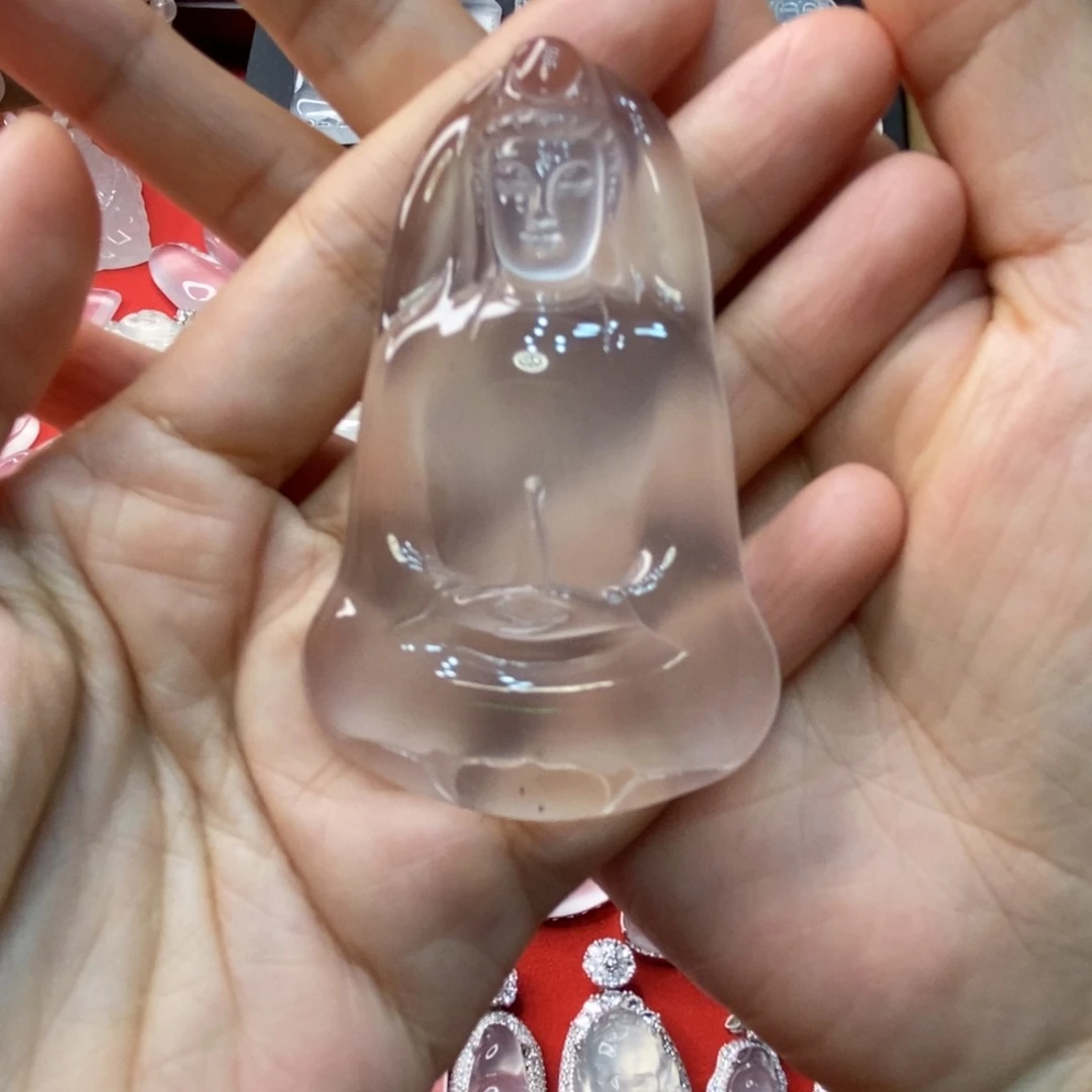 机***k石英质玉未镶嵌素衣观音