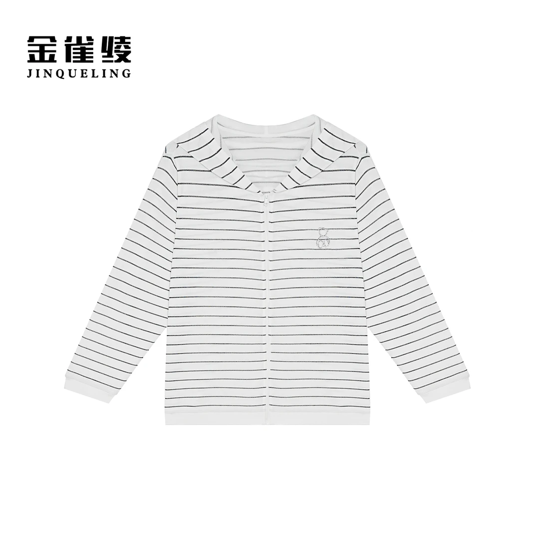 金雀绫【小熊帽衫】简约时尚舒适加宽加大女装外套SZA1T117