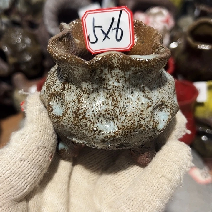 粗陶花盆制作面包手工花盆制作