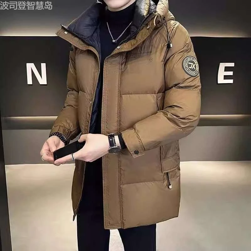 波司登智慧岛联名断码2025新款潮流百搭中长款羽绒服男款冬季高端