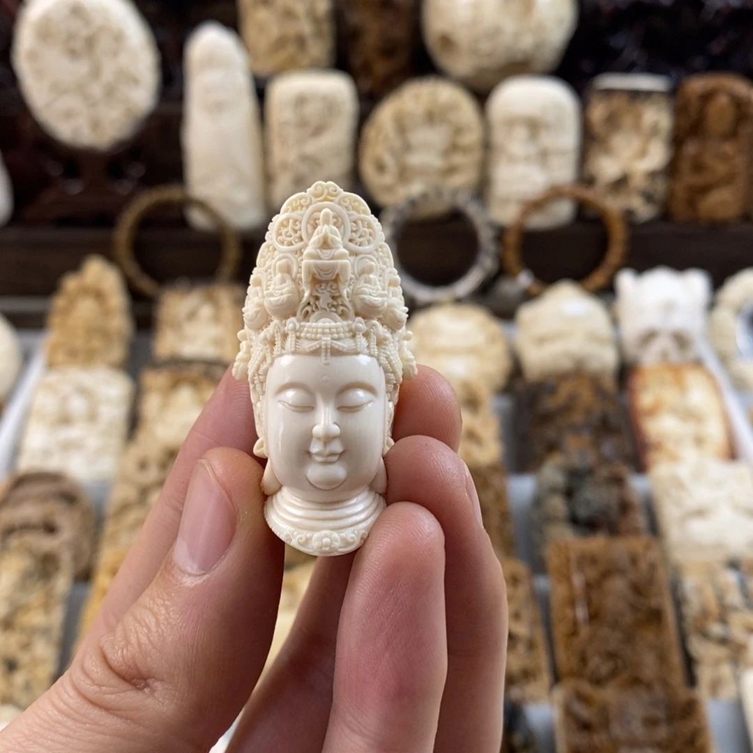 *****猛犸象牙吊坠七宝佛