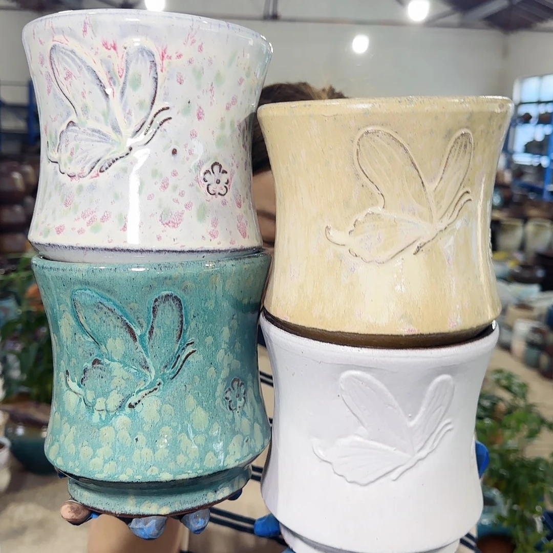 紫砂花盆高15口15