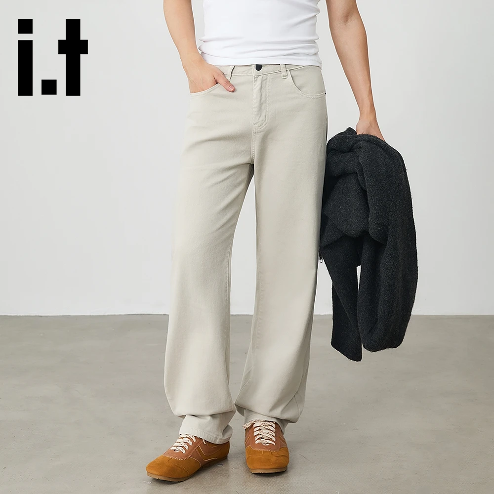 it:CHOCOOLATE美式硬汉风休闲牛仔裤男秋季新款潮流宽松阔腿裤子