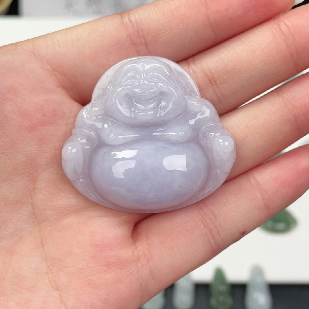 翡翠未镶嵌颈饰佛公