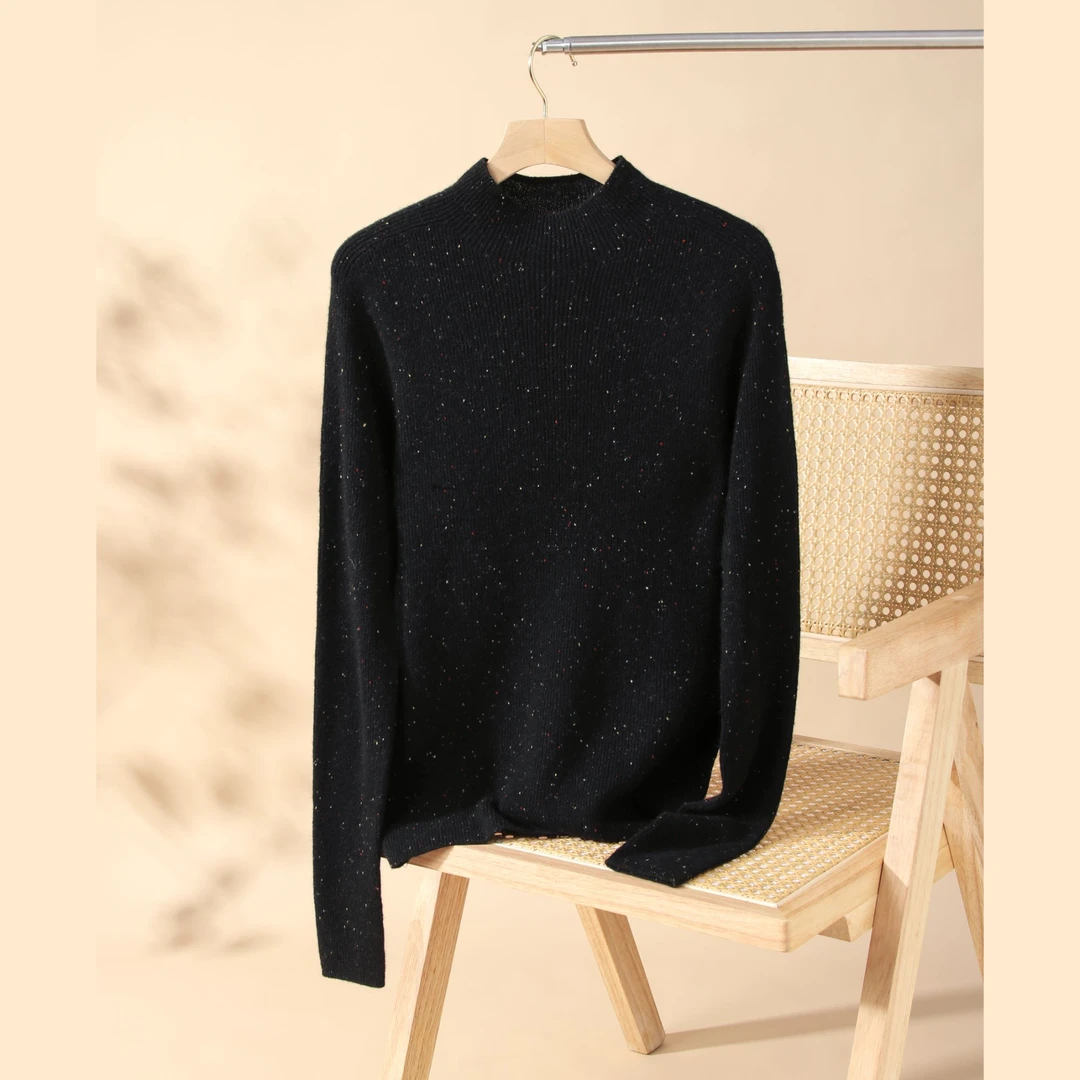 羊绒衫【星空玛奇朵】TW511时尚针织衫半高领不褪色打底衫立领羊绒