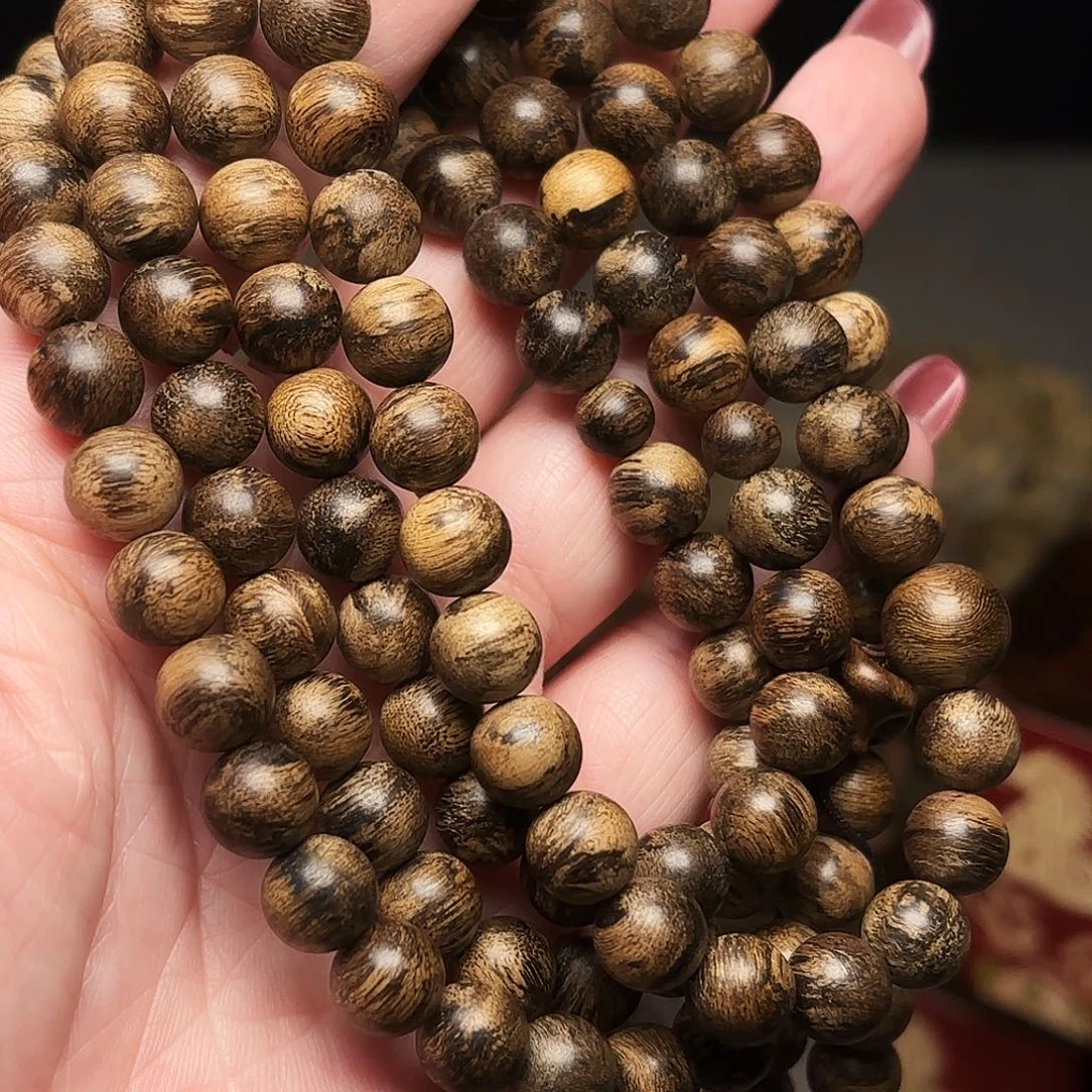 沉香手串越南芽庄白棋楠帝王瘤疤08×108