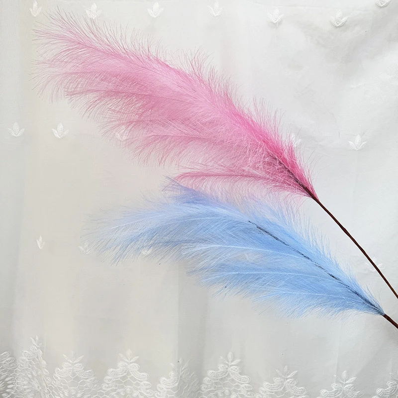 新品仿真花假花烟花芦苇毛毛草客厅电视柜装饰婚礼堂