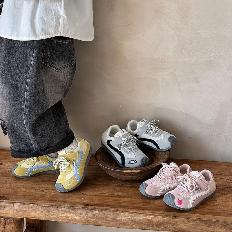 【儿童包头刺绣阿甘鞋】2025新款秋季男女童休闲软底德训鞋-D602