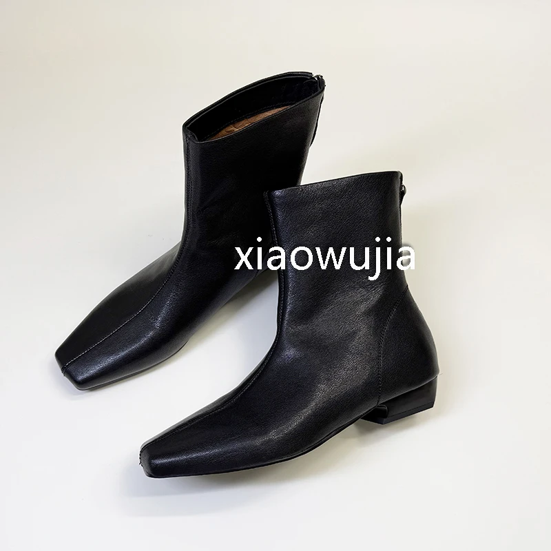 【小吴家】秋冬真皮气质短靴瘦瘦靴