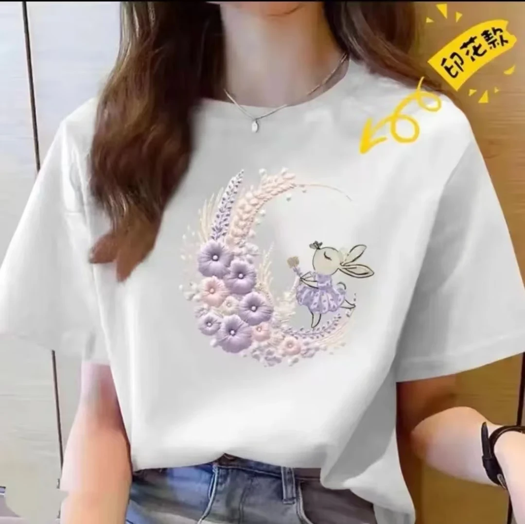 【100%纯棉】上新女款时尚休闲百搭潮流短袖t恤春夏圆领显瘦半袖