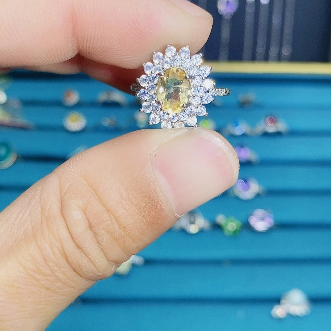 紫晶珠宝半成品银S925镶嵌