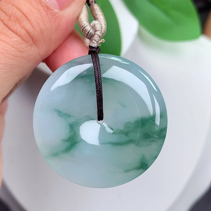 颈饰未镶嵌翡翠平安扣 34.5x5.8mm