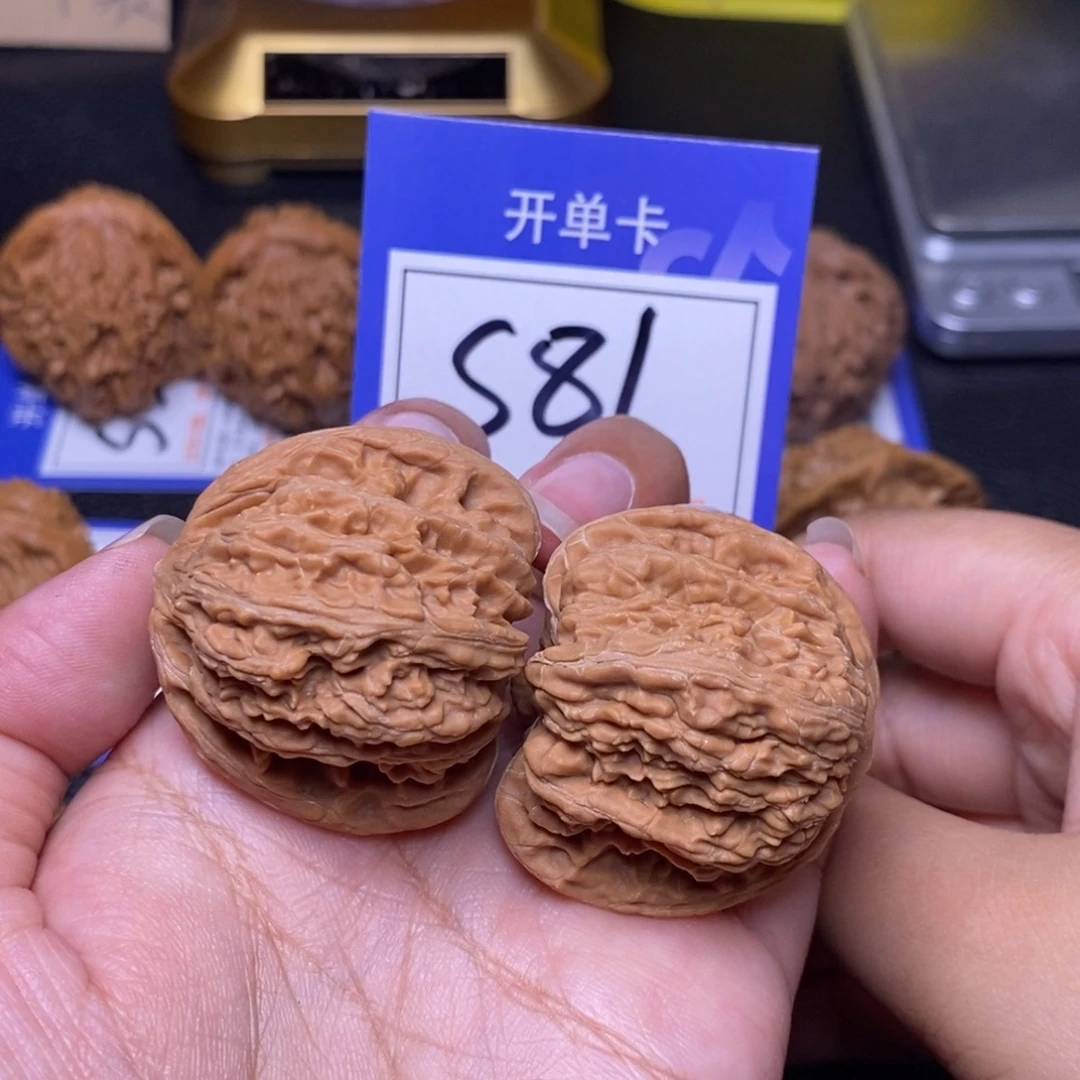 把件文玩核桃38白茬密纹s81