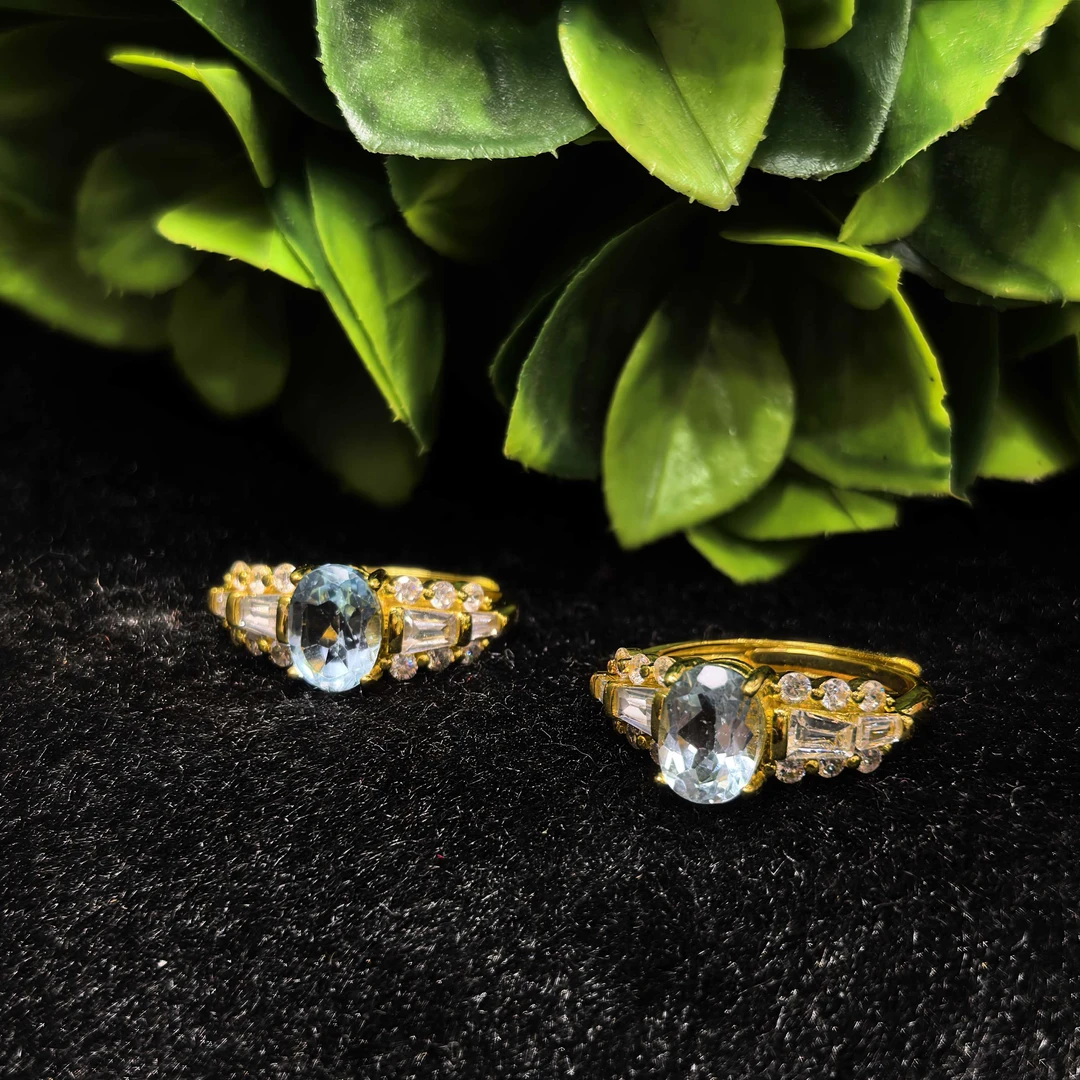 CT11142璀璨耀眼净体蓝托帕石戒指-多样性发货只发一件