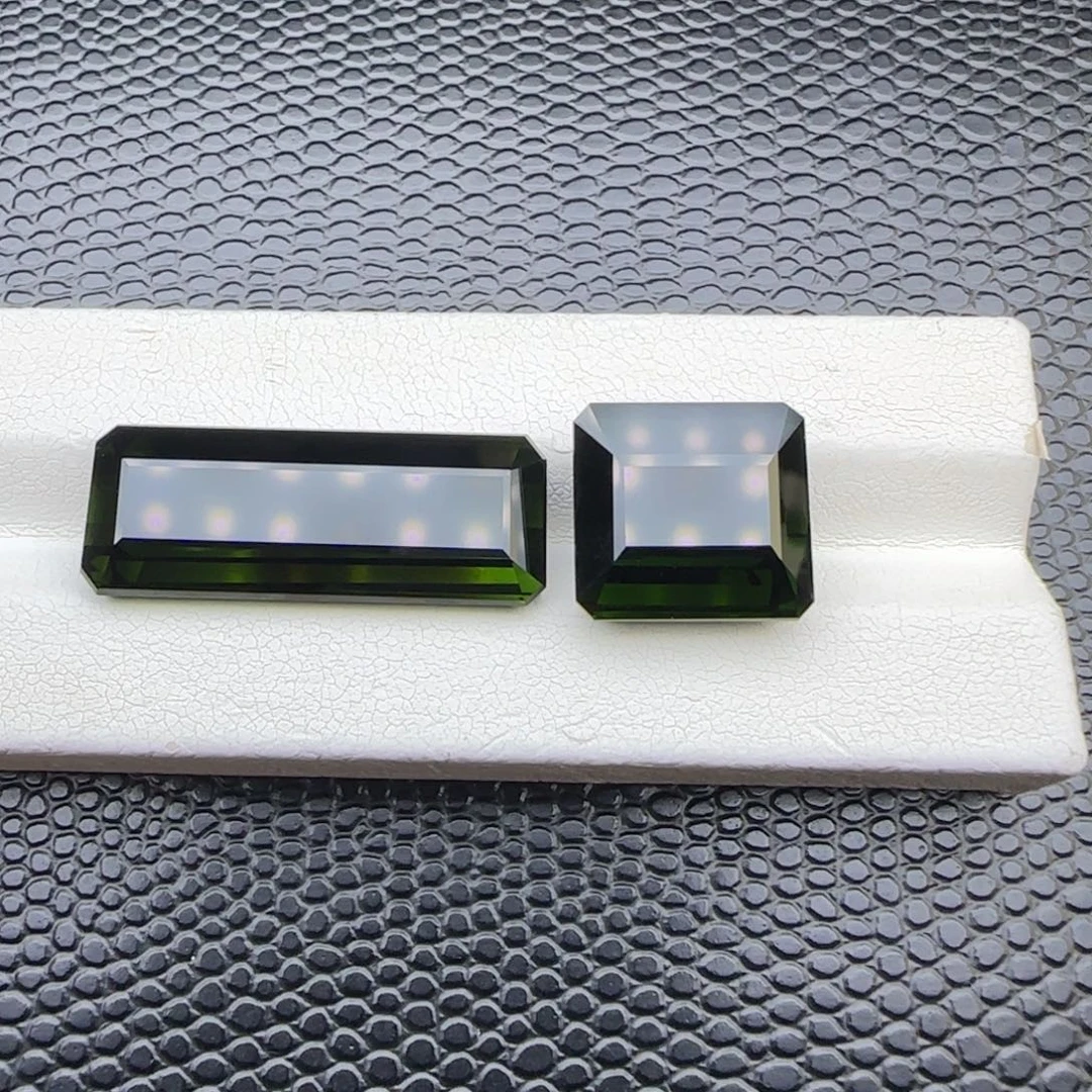 越***好珠宝半成品未镶嵌碧玺天然 两颗