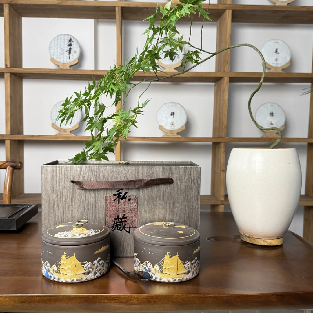 2025云南特级普洱春茶纯手工采摘纯手工炒制自然晾晒送礼礼盒装