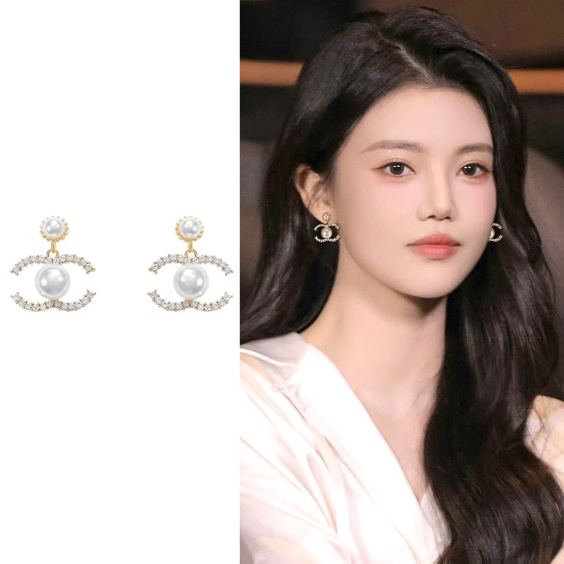 铜合金仿珍珠耳饰 法式小香风贝珠耳夹女生气质轻奢高级感耳饰