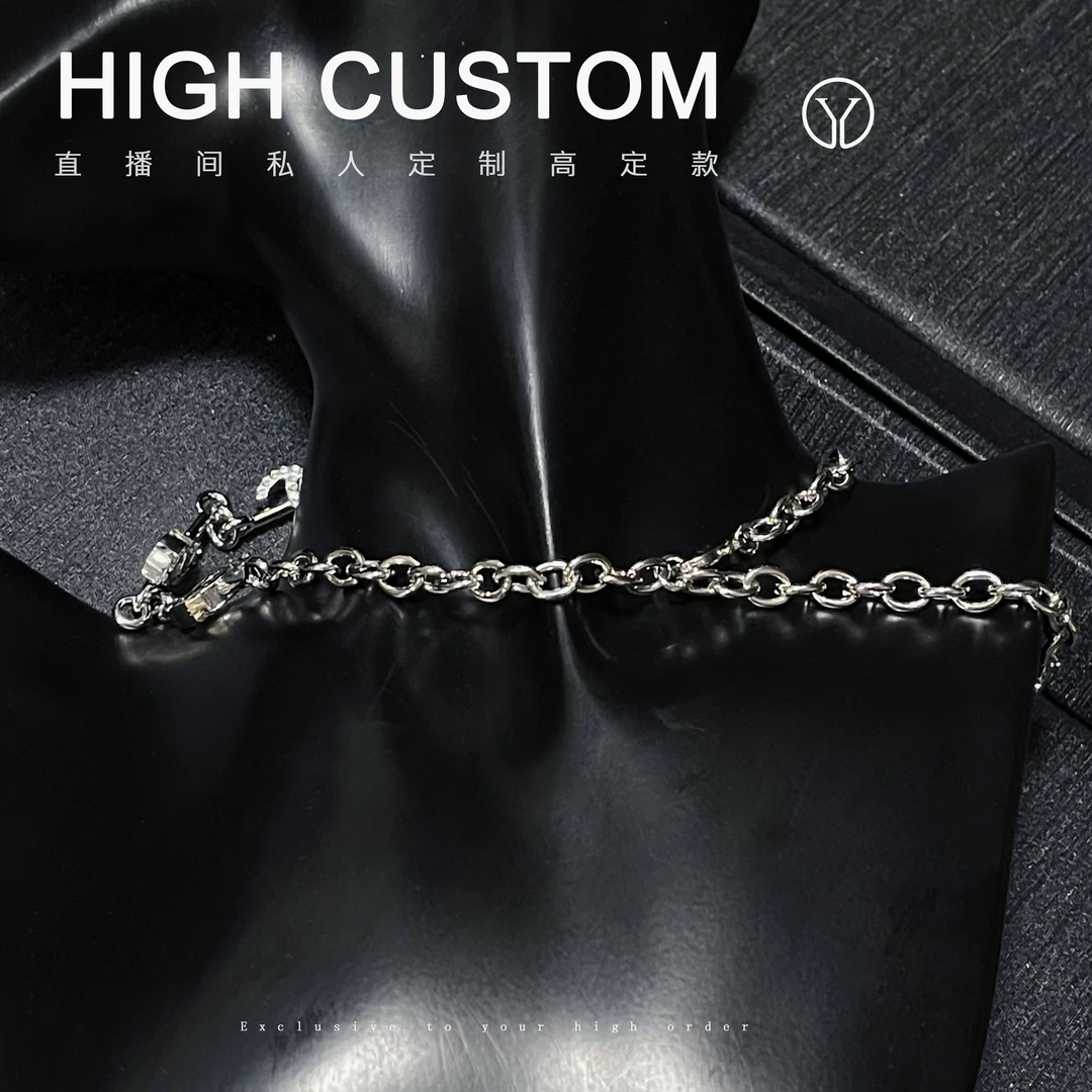 铜合金项链 403 小香银色带钻项链