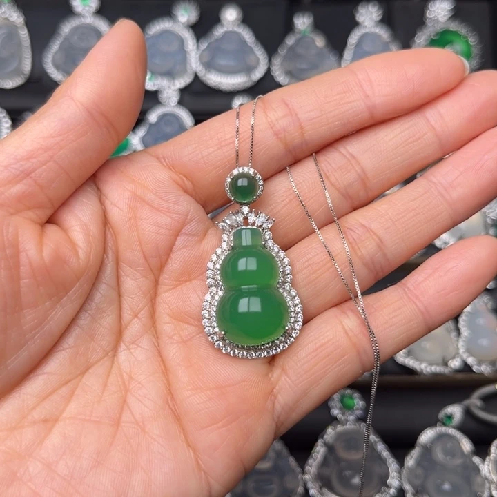 玛瑙/玉髓颈饰银S925镶嵌