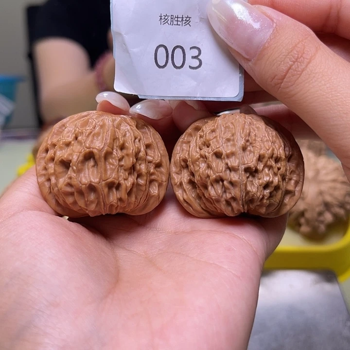 文玩核桃把件磨盘42.003