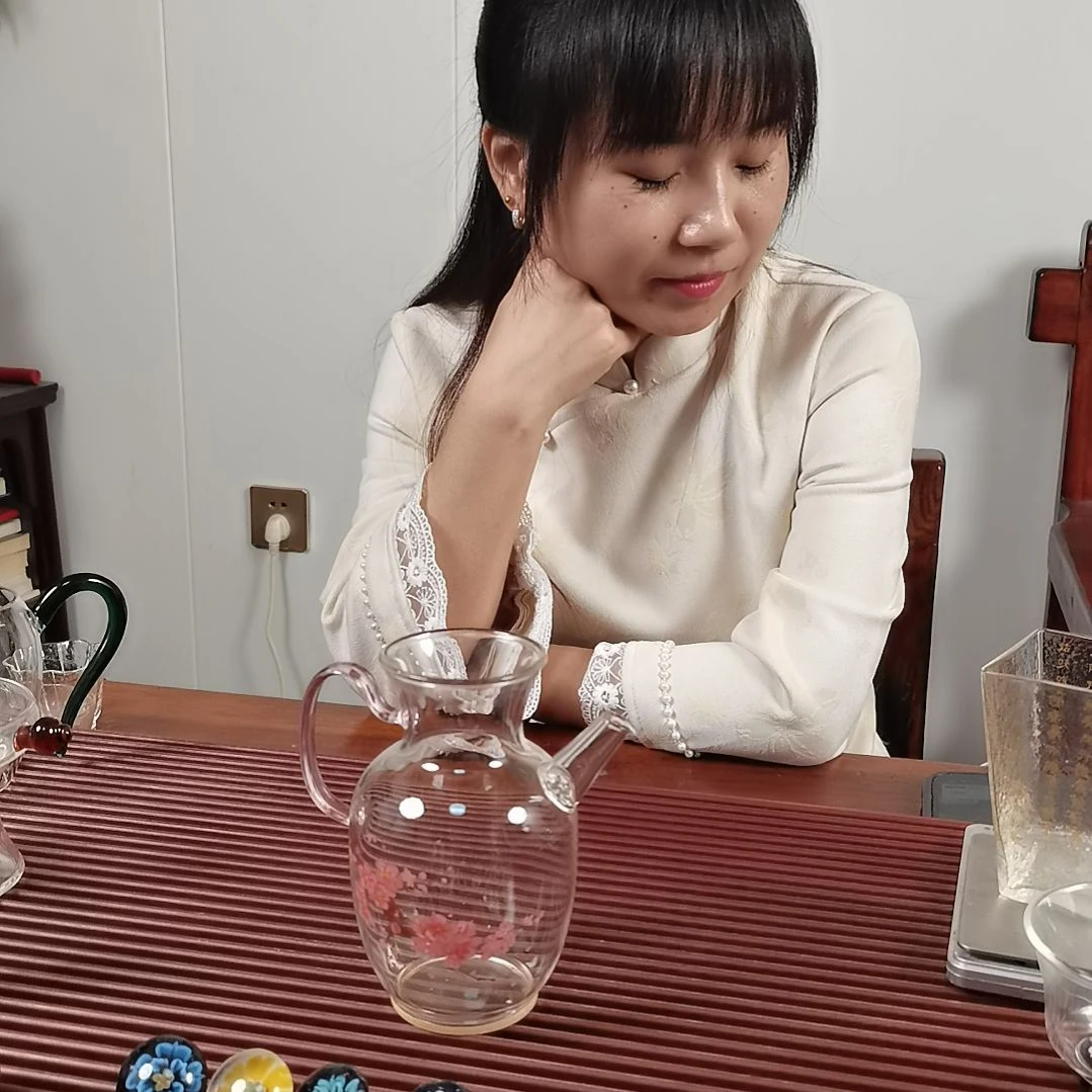 高硼硅玻璃手柄款暗香疏影执壶